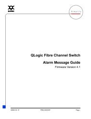 QLogic Fibre Channel Switch Alarm Message Guide