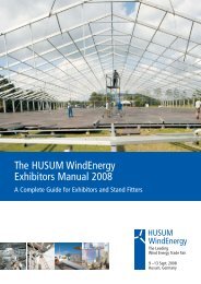 The HUSUM WindEnergy Exhibitors Manual 2008 - Server ...