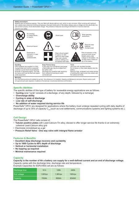 Powersafe® Opzv - Enersys - EMEA