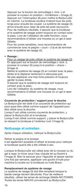 bodycruZer - Braun Consumer Service spare parts use instructions ...