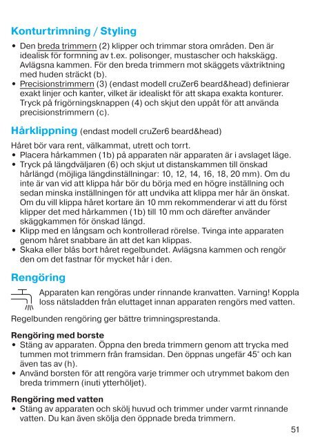 cruZer - Braun Consumer Service spare parts use instructions ...