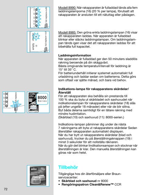 8990, 8985 360°Complete - Braun Consumer Service spare parts ...