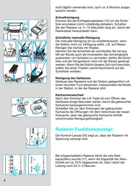 8990, 8985 360°Complete - Braun Consumer Service spare parts ...