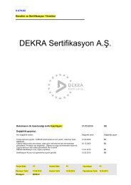 Denetim ve Sertifikasyon YÃ¶netimi - Dekra