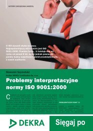 Problemy interpretacyjne normy ISO 9001:2000 - Dekra