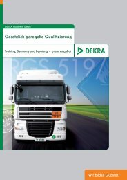 Gesetzlich geregelte Qualifizierung - Dekra