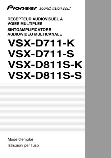 VSX-D711-K VSX-D711-S VSX-D811S-K VSX-D811S-S