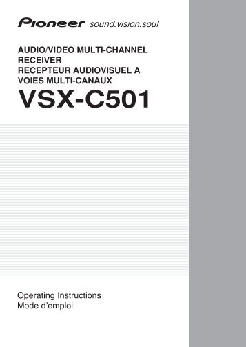 VSX-C501 - Service.pioneer-eur.com - Pioneer