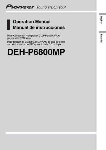 DEH-P6800MP - Service.pioneer-eur.com - Pioneer