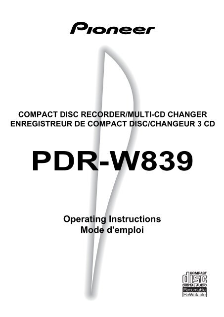 PDR-W839 - Service.pioneer-eur.com - Pioneer