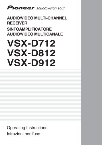 VSX-D712 VSX-D812 VSX-D912 - Service.pioneer-eur.com - Pioneer