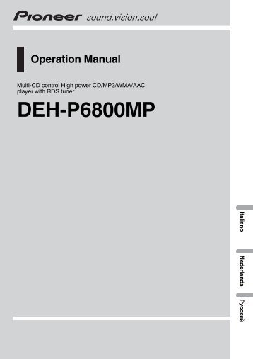DEH-P6800MP - Service.pioneer-eur.com - Pioneer