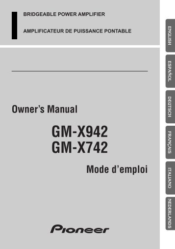 GM-X942 GM-X742 - Service.pioneer-eur.com - Pioneer