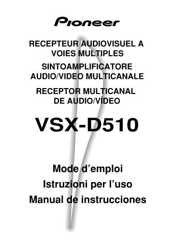 VSX-D510 - Service.pioneer-eur.com - Pioneer