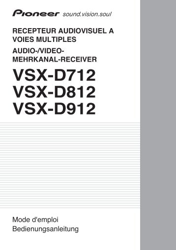 VSX-D712 VSX-D812 VSX-D912 - Service.pioneer-eur.com - Pioneer