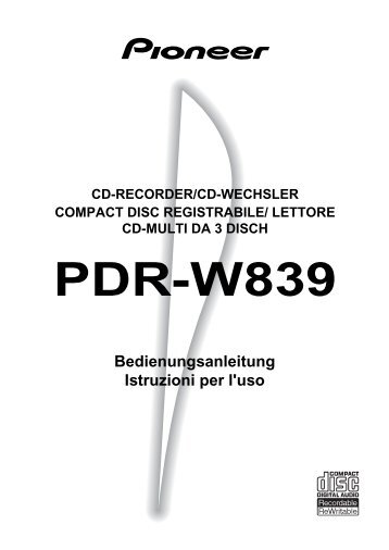 PDR-W839 - Service.pioneer-eur.com - Pioneer