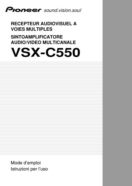 VSX-C550 - Service.pioneer-eur.com - Pioneer