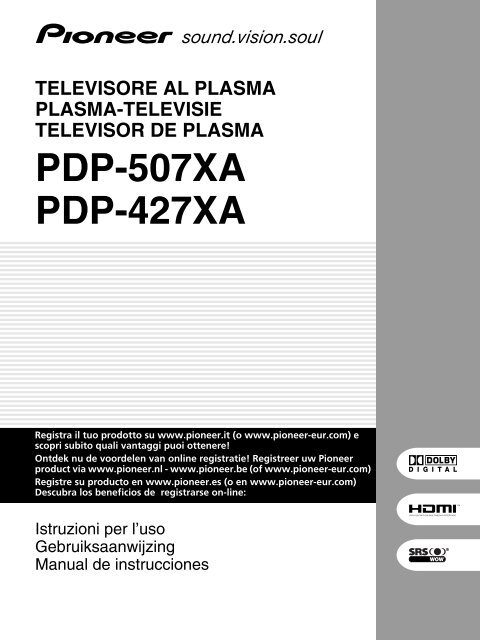 PDP-507XA PDP-427XA - Service.pioneer-eur.com - Pioneer
