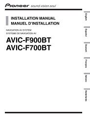 AVIC-F900BT AVIC-F700BT - Service.pioneer-eur.com - Pioneer
