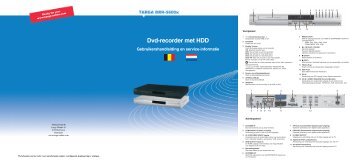 Dvd-recorder met HDD - Targa Service Portal