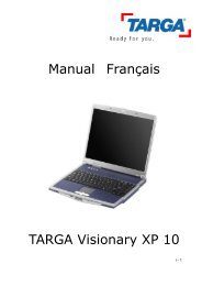 Manual Français TARGA Visionary XP 10 - Targa Service Portal