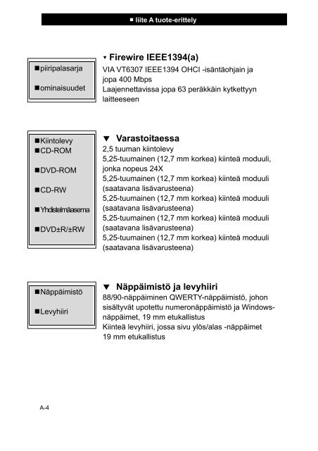 Manual Suomi TARGA Visionary XP 210 - Targa Service Portal