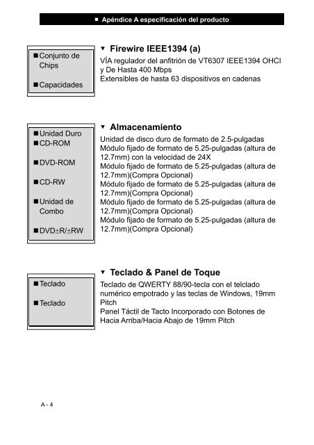 Manual Español TARGA Visionary XP 210 - Targa Service Portal