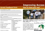 Improving Access Feedback Form - Shire of Kalamunda