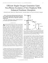 Efficient singlet oxygen generation upon two-photon ... - IEEE Xplore