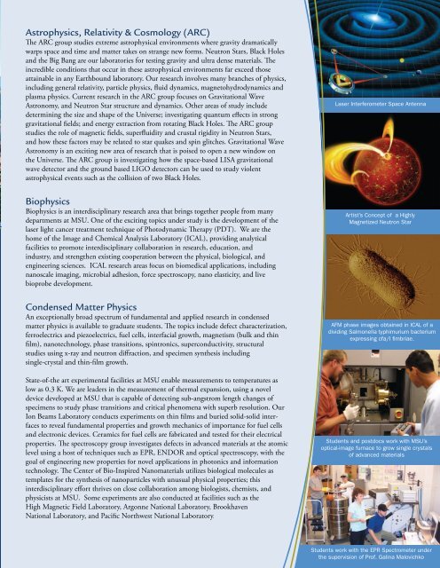 Graduate Brochure - Department of Physics - Montana State University