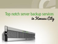 Store data in a high end and secure cloud backup facility in Kansas City