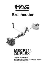 MacAllister MBCP254 Brush Cutter - Service Link