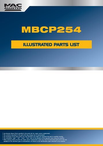 ILLUSTRATED PARTS LIST