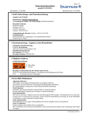 Sicherheitsdatenblatt - servomatic GmbH