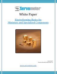 Electroforming Basics for Miniature and Specialized ... - Servometer