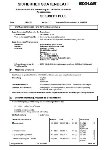Sicherheitsdatenblatt - Servoprax GmbH