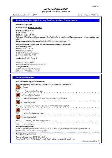 Sicherheitsdatenblatt - Servoprax GmbH