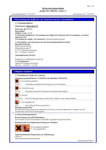 Sicherheitsdatenblatt - Servoprax GmbH