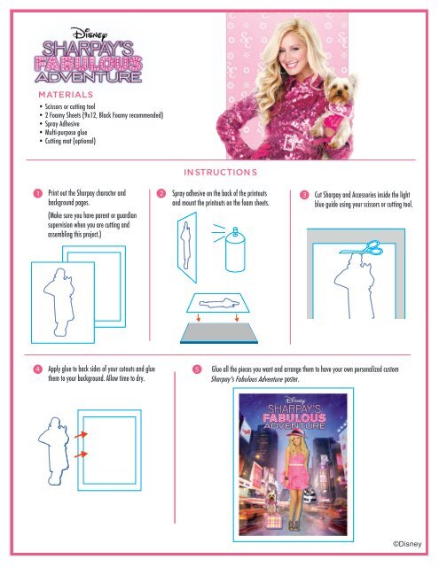 MATERIALS INSTRUCTIONS - Disney