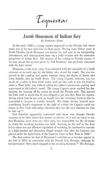 Jacob Housman of Indian Key - FIU Digital Collections