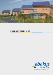 Produktübersicht - Abakus solar AG