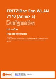 FRITZ!Box Fon WLAN 7170 (Annex a) - E-Fon