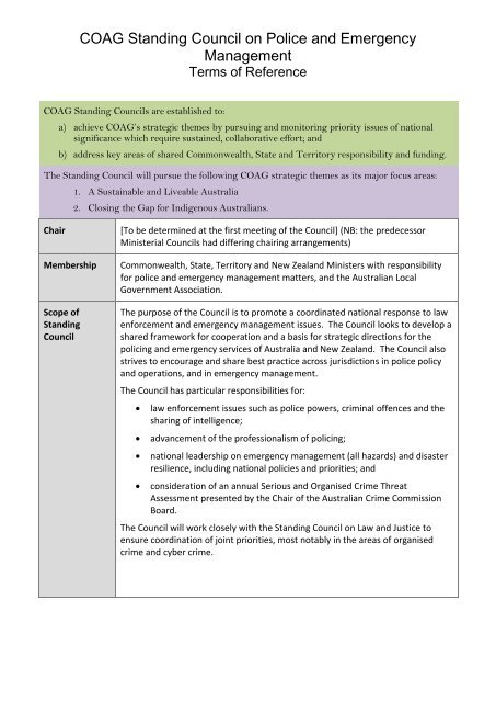 SCPEM terms of reference - Attorney-General's Department