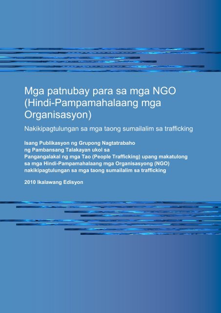 People Trafficking NGO Guidelines - Tagalog - Attorney-General's ...