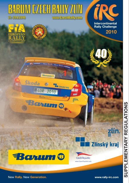 Supplementary regulations - Barum Czech Rally ZlÃ­n