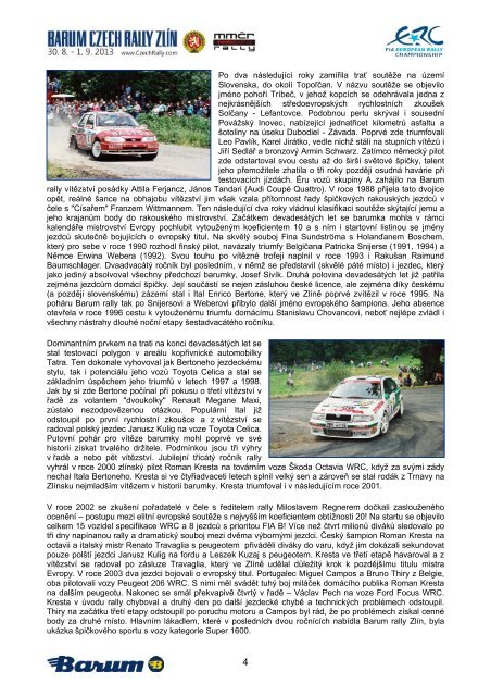 RALLY GUIDE 1 CZ - Barum Czech Rally ZlÃ­n - Autosport.cz