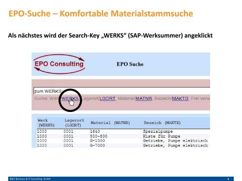 Komfortable Suche nach Material mit Lagerbestand - SAP ERP (MM)