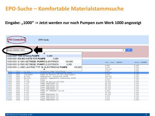 Komfortable Suche nach Material mit Lagerbestand - SAP ERP (MM)