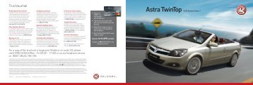 Trust Vauxhall Astra TwinTop 2008 Models Edition 1