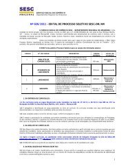 edital processo seletivo 026/2011 - Portal do SESC-AM
